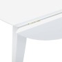 Mesa de comedor de madera maciza de caucho blanco en Mesas de comedor | Comprar online en Foru.es
