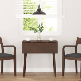 Mesa de comedor de madera maciza de caucho marrón en Mesas de comedor | Comprar online en Foru.es