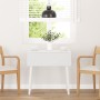 Mesa de comedor de madera maciza de caucho blanco en Mesas de comedor | Comprar online en Foru.es