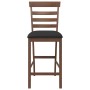 Taburetes de bar con cojines 2 uds madera maciza marrón caucho en Taburetes de cocina | Comprar online en Foru.es