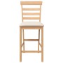 Taburetes de bar con cojines 2 uds madera maciza natural caucho en Taburetes de cocina | Comprar online en Foru.es