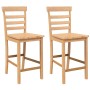 Taburetes de bar 2 uds madera maciza natural caucho en Taburetes de cocina | Comprar online en Foru.es
