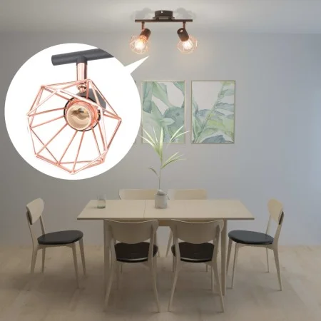 Lámpara de techo con 2 bombillas LED de filamento 8 W de vidaXL, Apliques de techo - Ref: Foro24-244394, Precio: 34,73 €, Des...