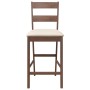 Taburetes de bar con cojines 2 uds madera maciza marrón caucho en Taburetes de cocina | Comprar online en Foru.es