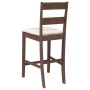 Taburetes de bar con cojines 2 uds madera maciza marrón caucho en Taburetes de cocina | Comprar online en Foru.es