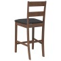 Taburetes de bar con cojines 2 uds madera maciza marrón caucho en Taburetes de cocina | Comprar online en Foru.es