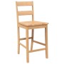 Taburetes de bar 2 uds madera maciza natural caucho en Taburetes de cocina | Comprar online en Foru.es