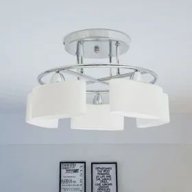 Lámpara de techo pantalla cristal elipse 5 bombillas E14 200 W de vidaXL, Apliques de techo - Ref: Foro24-50494, Precio: 78,0...