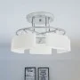 Lámpara de techo pantalla cristal elipse 5 bombillas E14 200 W de vidaXL, Apliques de techo - Ref: Foro24-50494, Precio: 78,0...