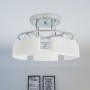 Lámpara de techo pantalla cristal elipse 5 bombillas E14 200 W de vidaXL, Apliques de techo - Ref: Foro24-50494, Precio: 73,7...