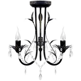 Lámpara de araña, candelabro negro estilo Art Nouveau, 3 x E14 de vidaXL, Lámparas de araña - Ref: Foro24-241385, Precio: 63,...