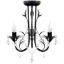 Lámpara de araña, candelabro negro estilo Art Nouveau, 3 x E14 de vidaXL, Lámparas de araña - Ref: Foro24-241385, Precio: 63,...