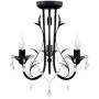 Lámpara de araña, candelabro negro estilo Art Nouveau, 3 x E14 de vidaXL, Lámparas de araña - Ref: Foro24-241385, Precio: 58,...