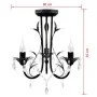 Lámpara de araña, candelabro negro estilo Art Nouveau, 3 x E14 de vidaXL, Lámparas de araña - Ref: Foro24-241385, Precio: 63,...