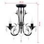 Lámpara de araña, candelabro negro estilo Art Nouveau, 3 x E14 de vidaXL, Lámparas de araña - Ref: Foro24-241385, Precio: 58,...