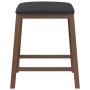 Sillas de bar con cojines 2 uds madera maciza marrón caucho en Taburetes de cocina | Comprar online en Foru.es