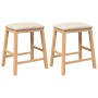 Sillas de bar con cojines 2 uds madera maciza caucho en Taburetes de cocina | Comprar online en Foru.es