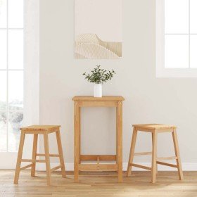 Sillas de bar 2 uds madera maciza caucho en Taburetes de cocina | Comprar online en Foru.es