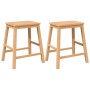 Sillas de bar 2 uds madera maciza caucho en Taburetes de cocina | Comprar online en Foru.es