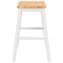 Sillas de bar 2 uds madera maciza blanca caucho en Taburetes de cocina | Comprar online en Foru.es