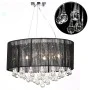 Lámpara colgante con 85 cristales negros de vidaXL, Lámparas de araña - Ref: Foro24-60344, Precio: 112,78 €, Descuento: %
