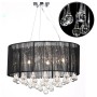 Lámpara colgante con 85 cristales negros de vidaXL, Lámparas de araña - Ref: Foro24-60344, Precio: 122,89 €, Descuento: %