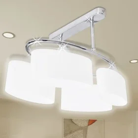 Lámpara de techo pantalla cristal elipse 4 bombillas E14 de vidaXL, Apliques de techo - Ref: Foro24-240988, Precio: 57,49 €, ...
