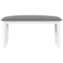 Banco 90 cm madera maciza caucho blanco en Bancos de comedor y cocina | Comprar online en Foru.es