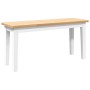 Banco 90 cm madera maciza caucho blanco en Bancos de comedor y cocina | Comprar online en Foru.es