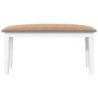 Banco 90 cm madera maciza caucho blanco en Bancos de comedor y cocina | Comprar online en Foru.es