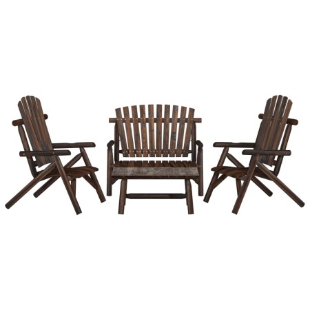 Juego de muebles de jardín 4 piezas madera maciza de abeto de vidaXL, Conjuntos de jardín - Ref: Foro24-3185514, Precio: 446,...