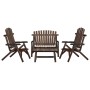 Juego de muebles de jardín 4 piezas madera maciza de abeto de vidaXL, Conjuntos de jardín - Ref: Foro24-3185514, Precio: 446,...