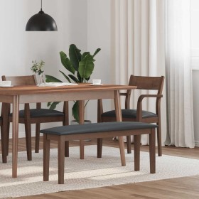 Banco 110 cm madera maciza marrón caucho en Bancos de comedor y cocina | Comprar online en Foru.es