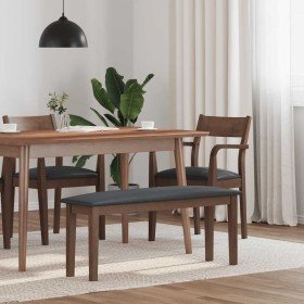 Banco 110 cm madera maciza marrón caucho en Bancos de comedor y cocina | Comprar online en Foru.es