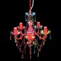 Luz de Cristal 5 Bombillas Multicolor de vidaXL, Lámparas de araña - Ref: Foro24-240311, Precio: 59,93 €, Descuento: %