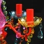 Luz de Cristal 5 Bombillas Multicolor de vidaXL, Lámparas de araña - Ref: Foro24-240311, Precio: 65,07 €, Descuento: %