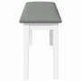 Banco 110 cm madera maciza caucho blanco en Bancos de comedor y cocina | Comprar online en Foru.es