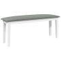 Banco 110 cm madera maciza caucho blanco en Bancos de comedor y cocina | Comprar online en Foru.es