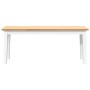 Banco 110 cm madera maciza caucho blanco en Bancos de comedor y cocina | Comprar online en Foru.es