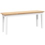 Banco 110 cm madera maciza caucho blanco en Bancos de comedor y cocina | Comprar online en Foru.es