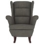Silla mecedora patas de madera de caucho terciopelo gris oscuro de vidaXL, Mecedoras - Ref: Foro24-329364, Precio: 217,39 €, ...
