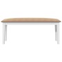 Banco 110 cm madera maciza caucho blanco en Bancos de comedor y cocina | Comprar online en Foru.es