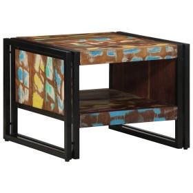 Mesa de centro multicolor 50x50x38 cm madera maciza reciclada en Mesas de centro | Comprar online en Foru.es