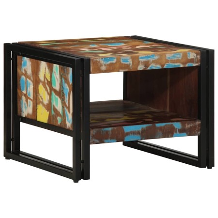 Mesa de centro multicolor 50x50x38 cm madera maciza reciclada en Mesas de centro | Comprar online en Foru.es