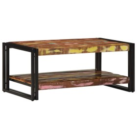 Mesa de centro multicolor 90x50x38 cm madera maciza reciclada en Mesas de centro | Comprar online en Foru.es
