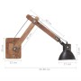 Lámpara de pared redonda estilo industrial negra E27 de vidaXL, Apliques de pared - Ref: Foro24-320577, Precio: 54,38 €, Desc...