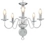 Lámpara de araña plateada con 5 bombillas E14 de vidaXL, Lámparas de araña - Ref: Foro24-281616, Precio: 76,58 €, Descuento: %