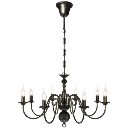 Lámpara de araña antique metal negro 8 bombillas E14 de vidaXL, Lámparas de araña - Ref: Foro24-241384, Precio: 92,63 €, Desc...