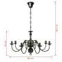 Lámpara de araña antique metal negro 8 bombillas E14 de vidaXL, Lámparas de araña - Ref: Foro24-241384, Precio: 100,99 €, Des...