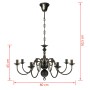 Lámpara de araña antique metal negro 8 bombillas E14 de vidaXL, Lámparas de araña - Ref: Foro24-241384, Precio: 92,63 €, Desc...